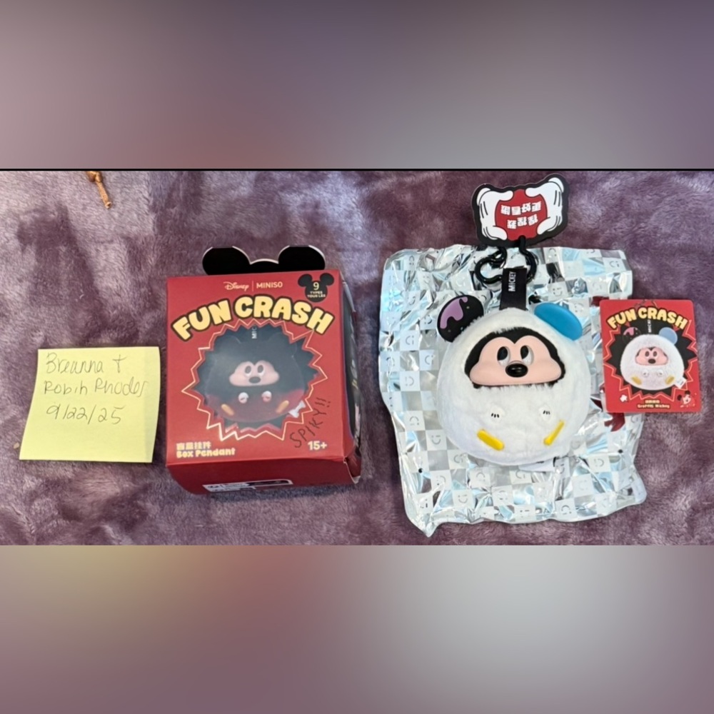 Disney Miniso Mickey Fun Crash Plush Toy - Graffiti Mickey